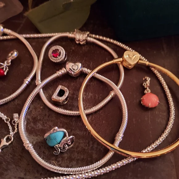 Pandora Silver and Gold Bracelets with Vibrant Charms For MICHSAZ - Picture 2 of 5